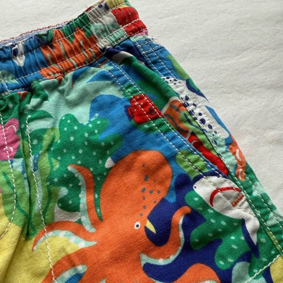 Boden Boys Octopus Ocean Print Cotton Pull-On Shorts 4Y 104cm Elastic Waist Summ - Picture 4 of 6